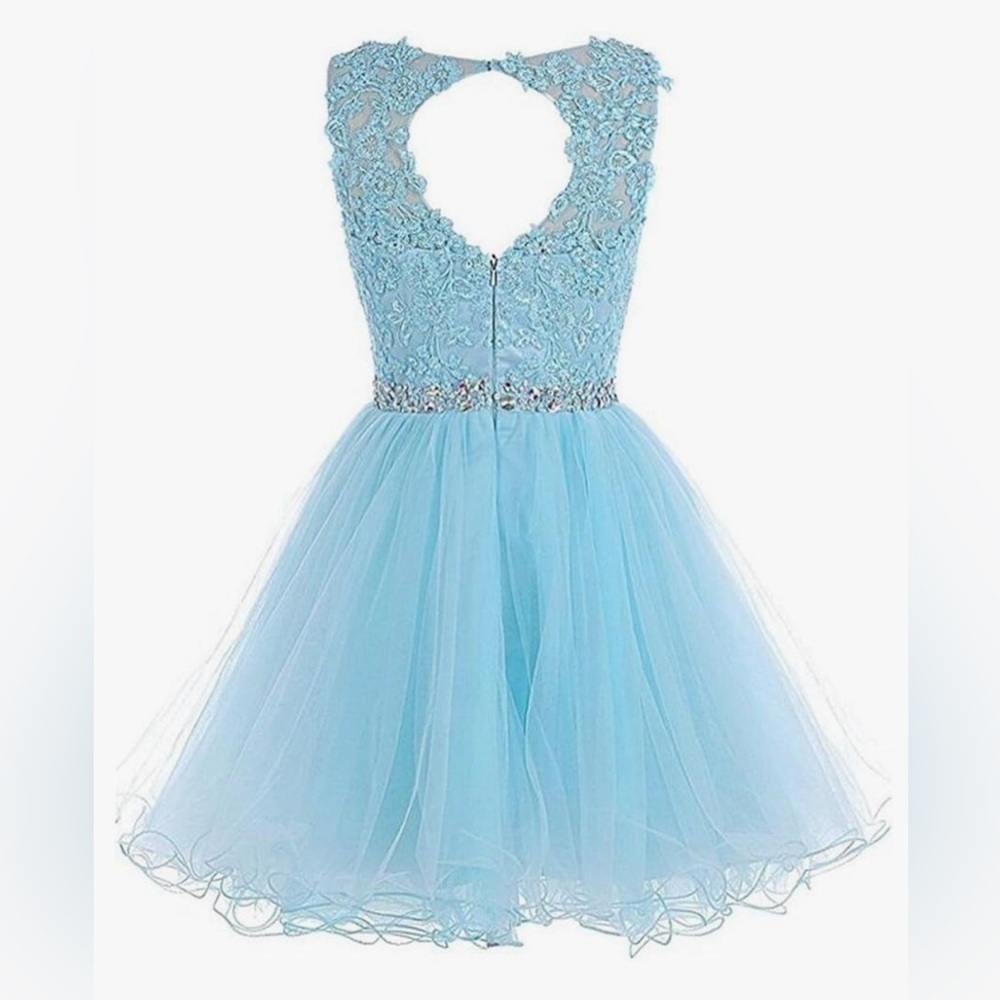 New Appliques Prom Dresses Short Tulle Homecoming Party Cocktail Gowns - Picture 2 of 14